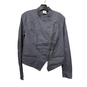 Cabi Gray‎ Cotton Cropped Jacket Long Sleeve